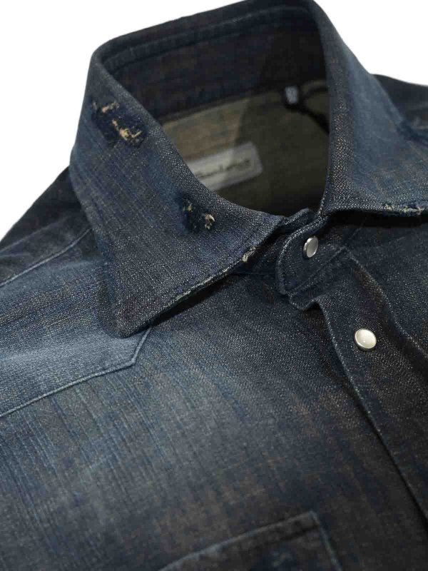 The Best Shops SARTORIO: シャツ - シャツ - ダークウォッシュ