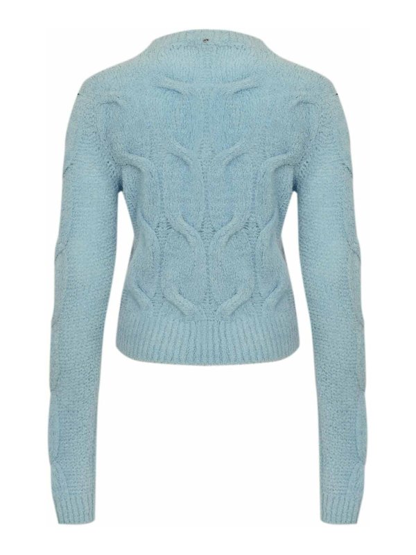 SPORTMAX: Strickpullover mit Rundhalsausschnitt online - Rundhalspullover - Blau