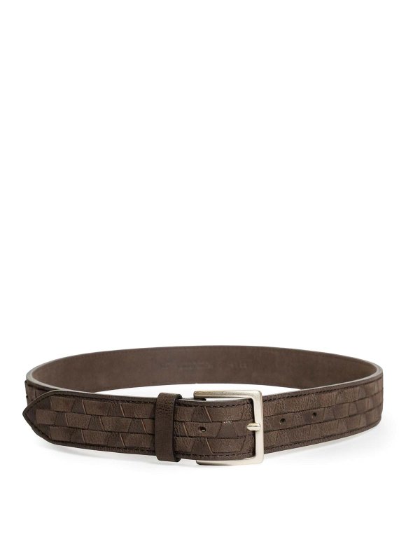 ORCIANI: belts - Chevrette Woven Belt