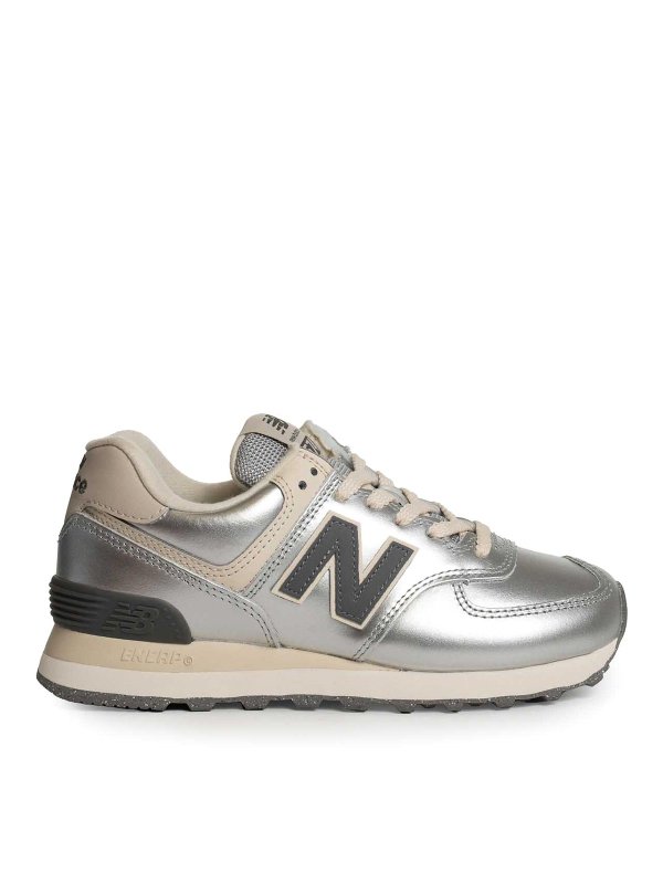 NEW BALANCE: Chaussures de sport - Baskets - Argent