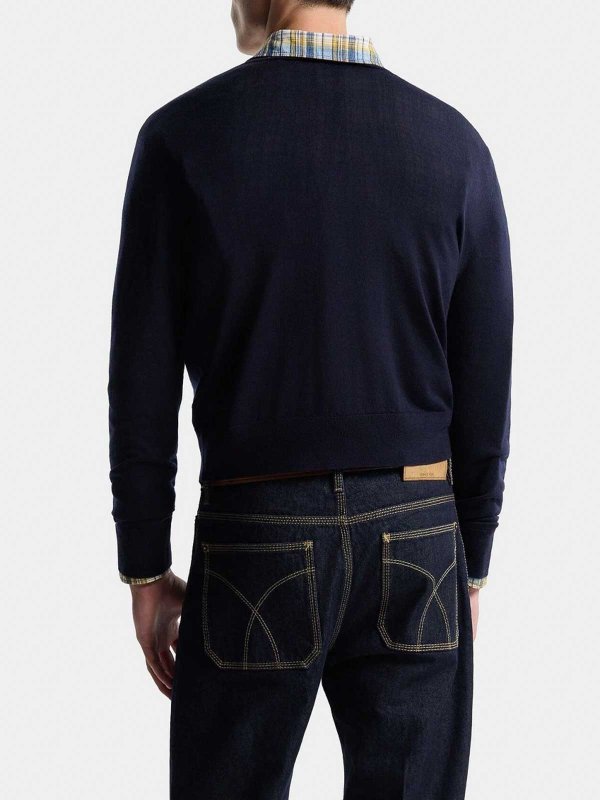 Rundhalspullover - Blau shop online: DSQUARED2