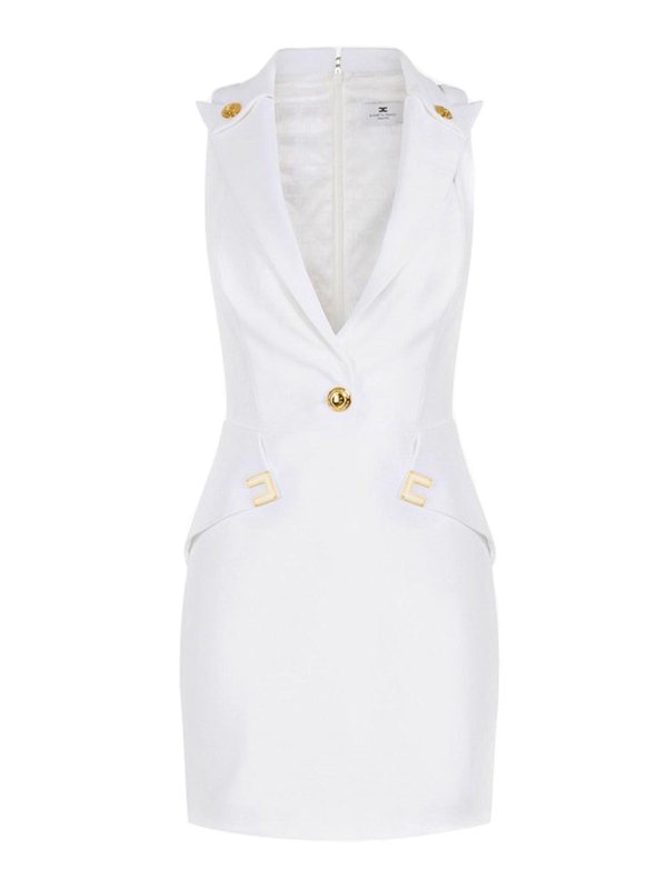 ELISABETTA FRANCHI: ショートドレス - ショートドレス - ベージュ