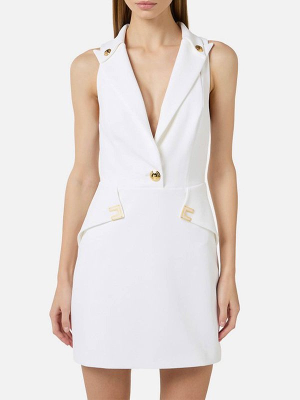 ショートドレス - ベージュ shop online: ELISABETTA FRANCHI