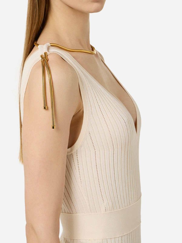 ELISABETTA FRANCHI buy online 膝丈ドレス - 白