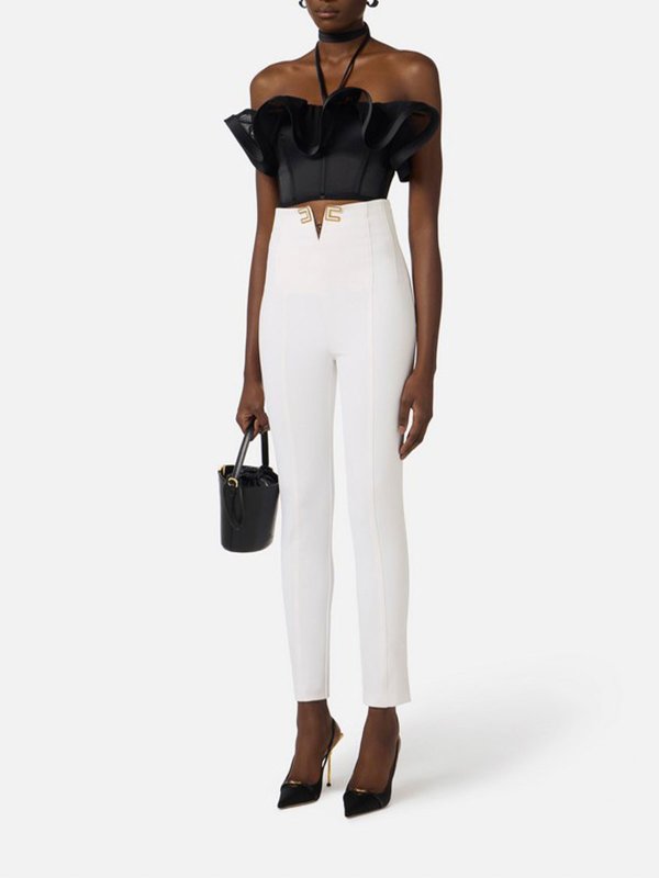 ELISABETTA FRANCHI: カジュアルトラウザー online - カジュアルパンツ - 白