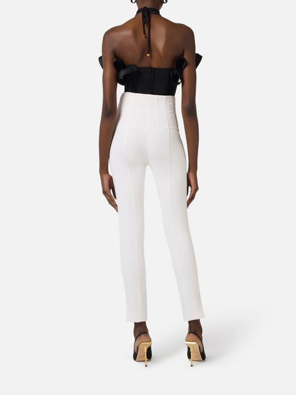 The Best Shops ELISABETTA FRANCHI: カジュアルトラウザー - カジュアルパンツ - 白