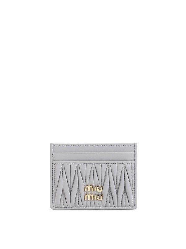 MIU MIU: wallets & purses - Lamb Leather Cardholder