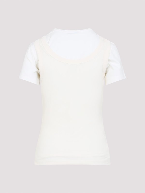 Acne Studios: T-shirts online - T-Shirt - Creme