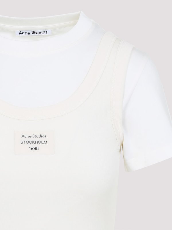 The Best Shops Acne Studios: T-shirts - T-Shirt - Creme