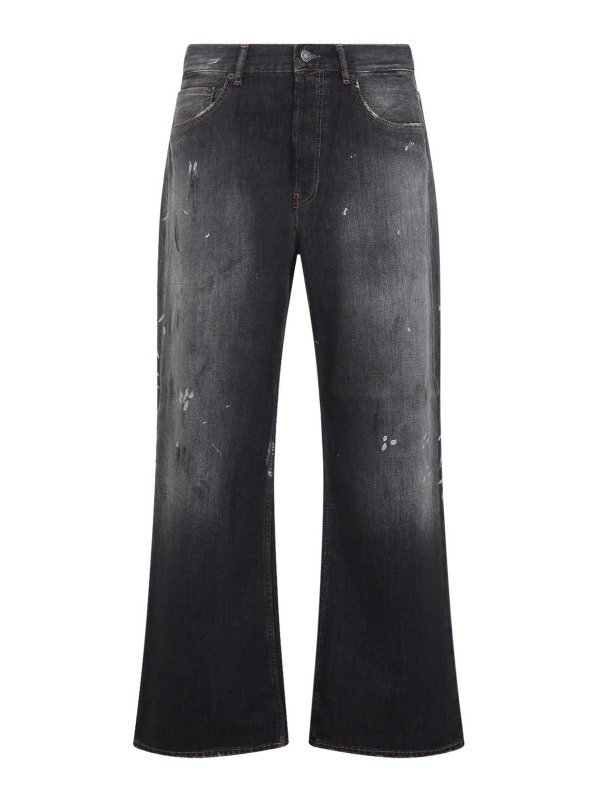 Acne Studios: Jeans Rectos - Vaqueros Rectos - Negro