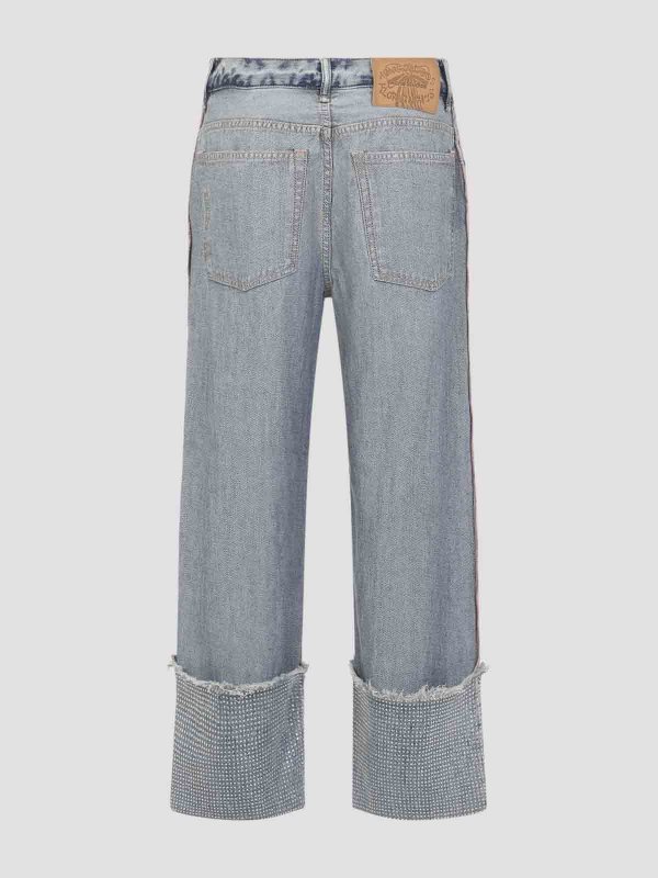 Acne Studios: straight leg jeans online - Rhinestone Jeans