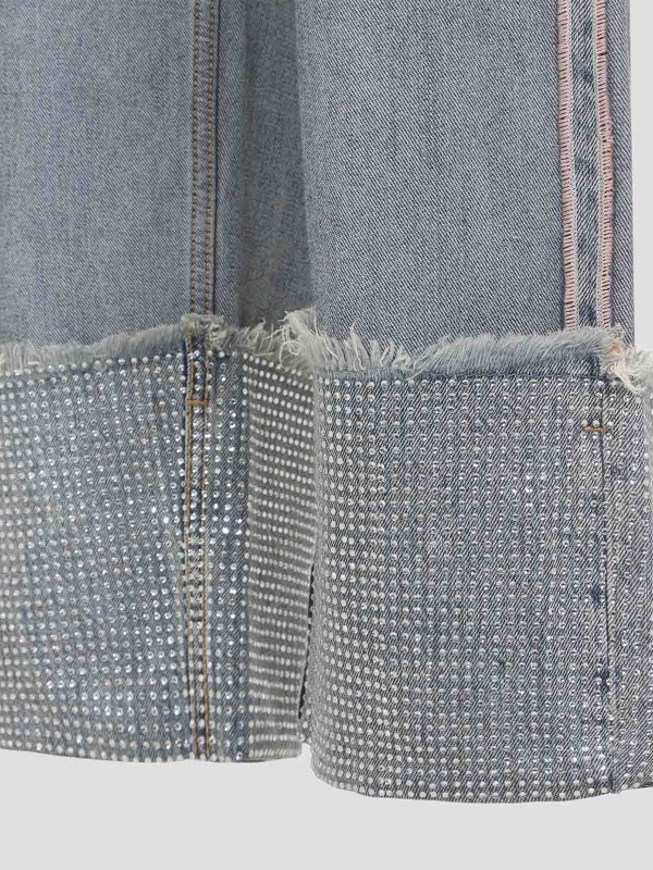 The Best Shops Acne Studios: straight leg jeans - Rhinestone Jeans