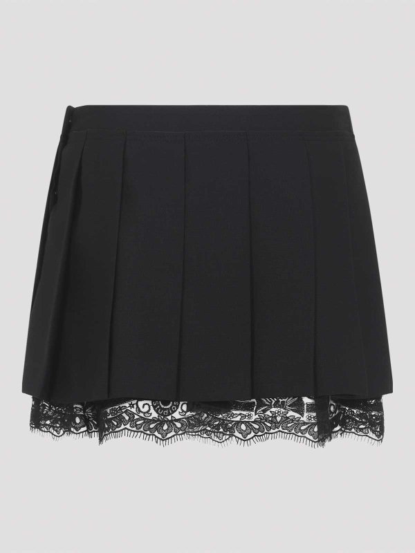 Acne Studios: mini skirts online - Wool Mini Skirt