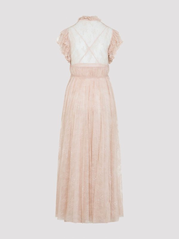 ALBERTA FERRETTI: マキシドレス online - フレアジーンズ - ベージュ