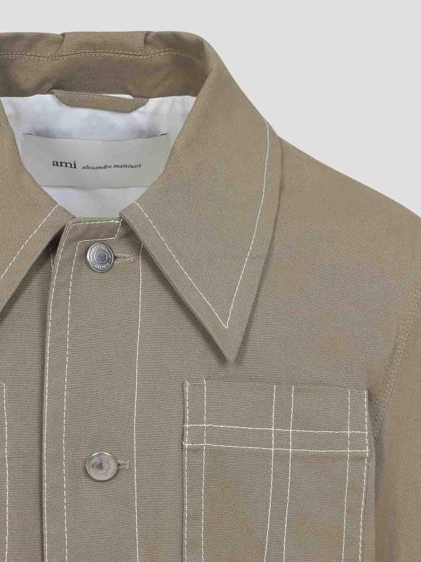 カジュアルジャケット - ベージュ shop online: AMI PARIS