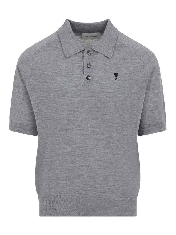 AMI PARIS: Polos  - Polo - Gris Clair