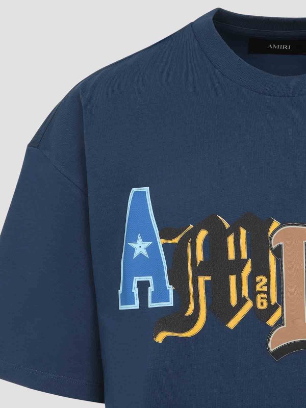 The Best Shops AMIRI: t-shirts - Varsity Patch Oversized Tee