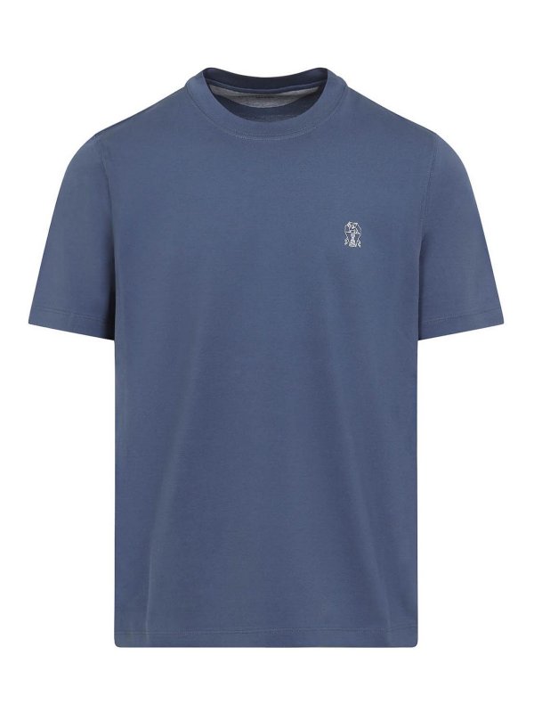 BRUNELLO CUCINELLI: T-shirts - T-Shirt - Denim