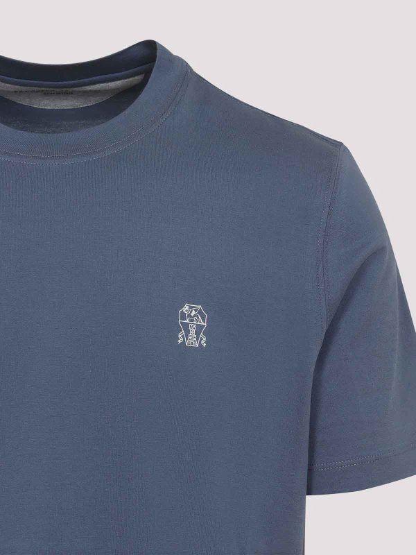 The Best Shops BRUNELLO CUCINELLI: T-shirts - T-Shirt - Denim