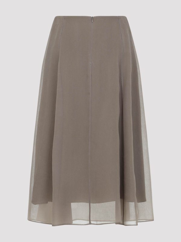 BRUNELLO CUCINELLI: ニーレングススカート＆ミディ丈 online - 膝丈/ミディスカート - ライトグレー