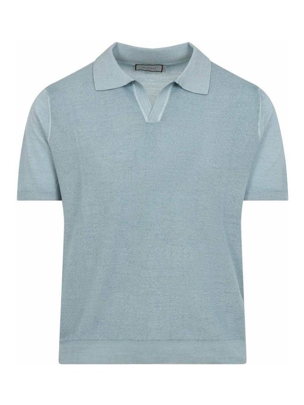 CANALI: Polos  - Polo - Bleu Clair