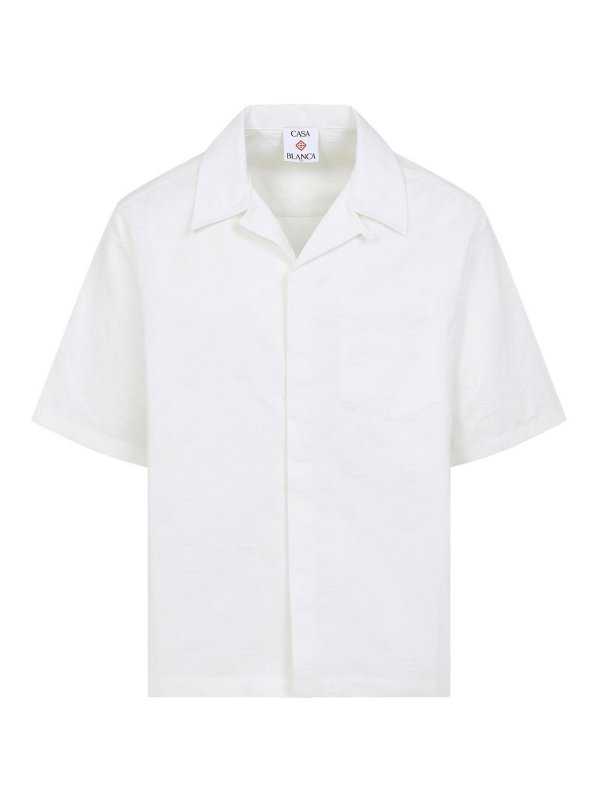 CASABLANCA: camicie - Camicia a maniche corte con monogramma