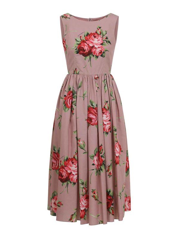DOLCE & GABBANA: ニーレングスドレス - 膝丈ドレス - マルチカラー