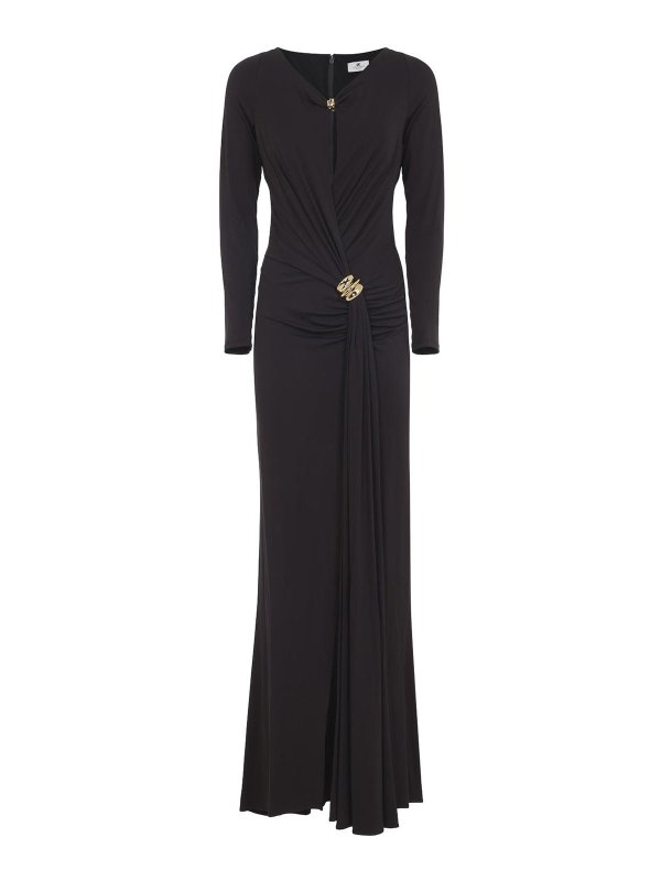 ELISABETTA FRANCHI: カジュアルトラウザー - カジュアルパンツ - ブラウン