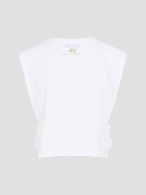 ELISABETTA FRANCHI: t-shirts online - T-Shirt With Knot