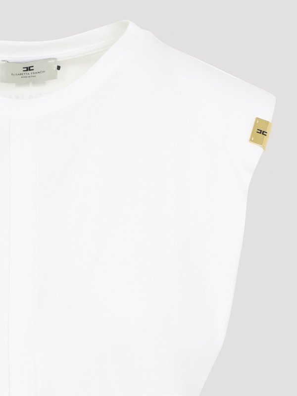 The Best Shops ELISABETTA FRANCHI: t-shirts - T-Shirt With Knot