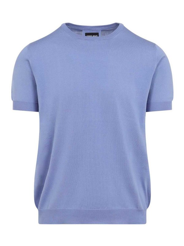 GIORGIO ARMANI: crew necks - Silk Pullover