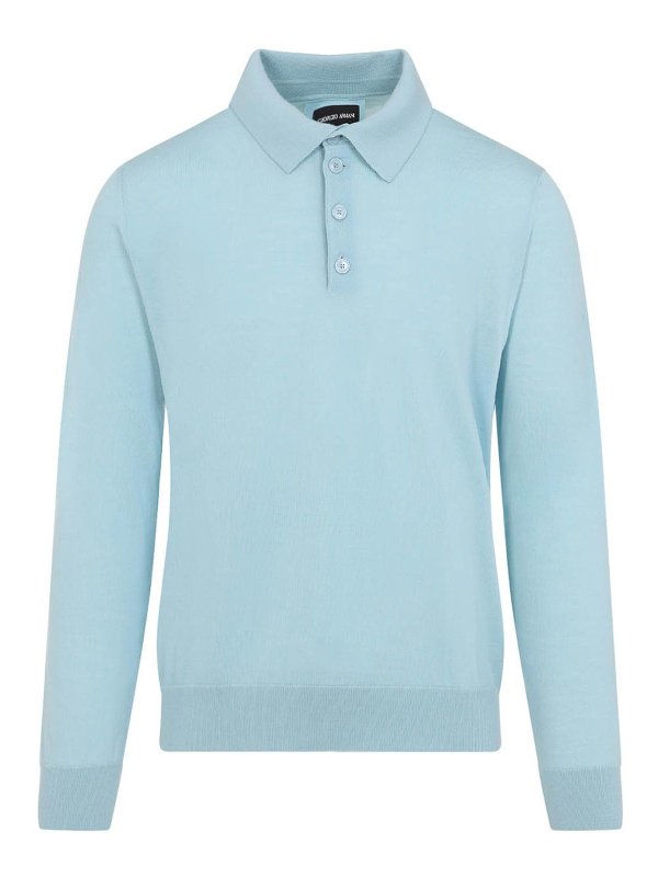 GIORGIO ARMANI: クルーネック - クルーネック - ライトブルー