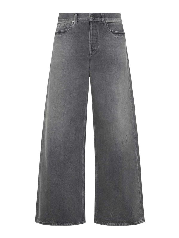 GOLDEN GOOSE: ストレートジーンズ - ストレートジーンズ - グレー