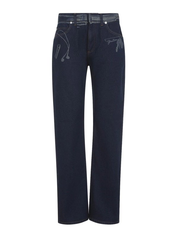JEAN PAUL GAULTIER: ストレートジーンズ - ストレートジーンズ - マルチカラー