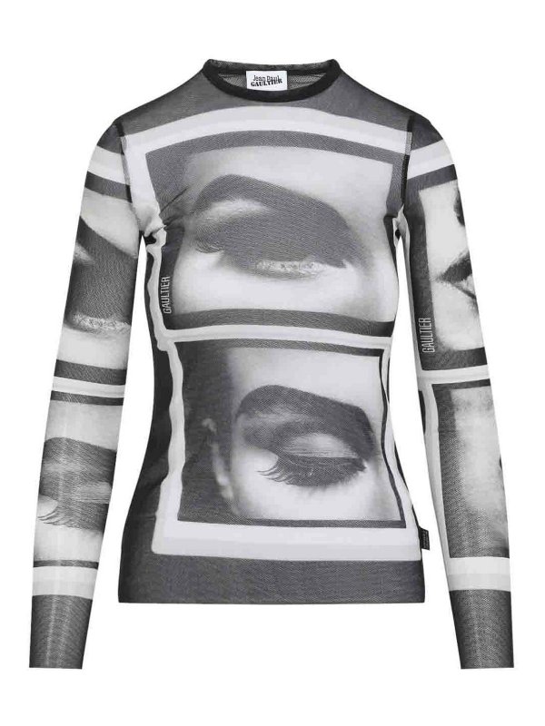 JEAN PAUL GAULTIER: トップス＆タンクトップ - トップ/タンクトップ - 黒