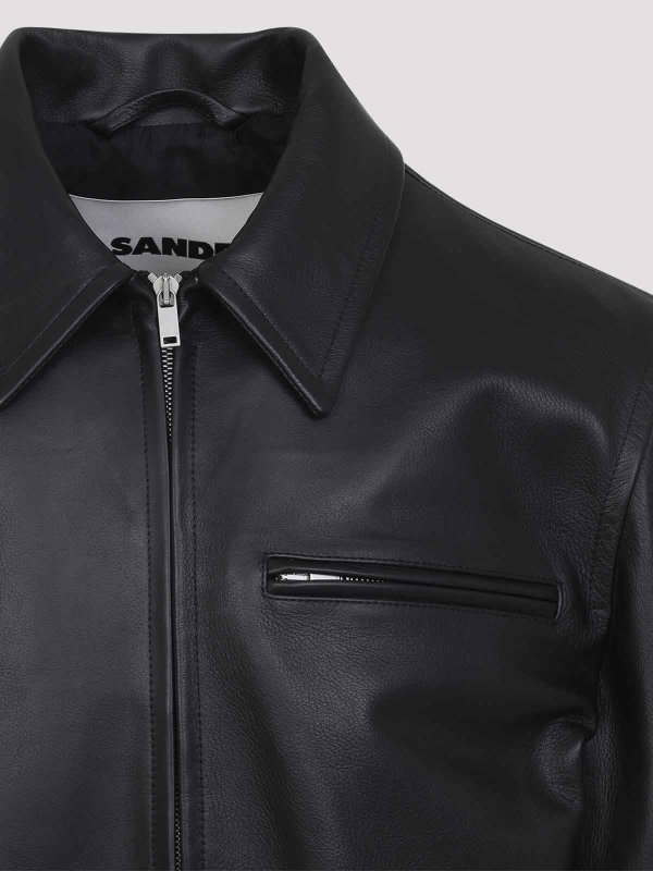 The Best Shops JIL SANDER: leather jacket - Regular Fit Blouson