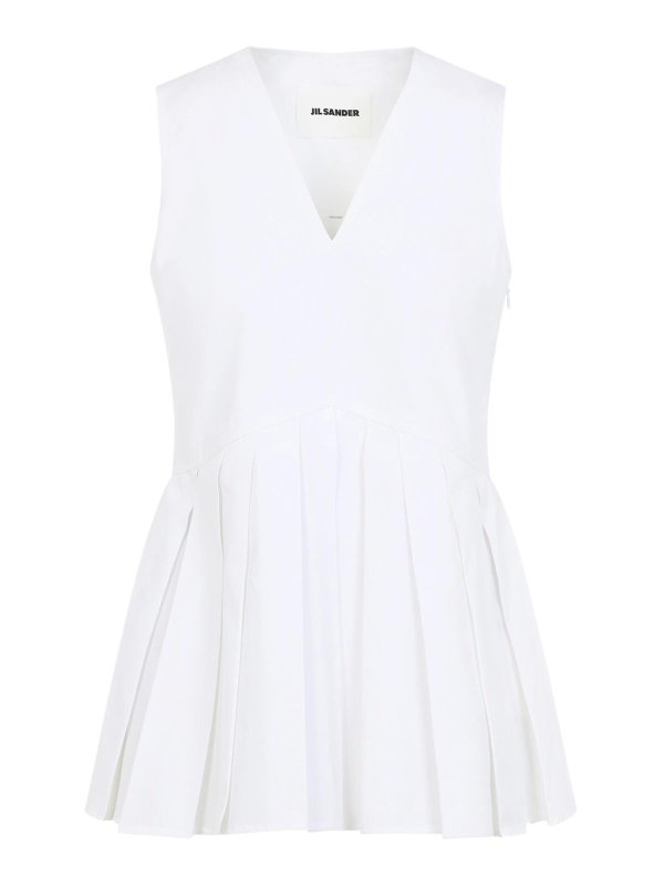 JIL SANDER: Tops & Débardeurs - Top - Beige