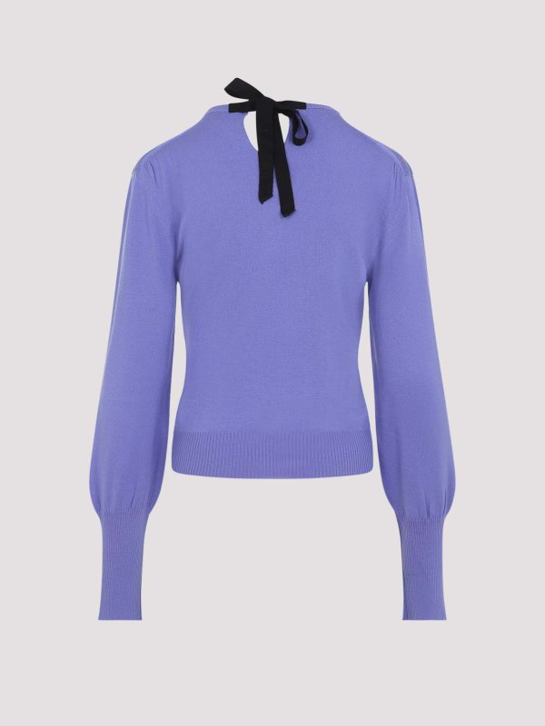 LANVIN: Strickpullover mit Rundhalsausschnitt online - Rundhalspullover - Metallic