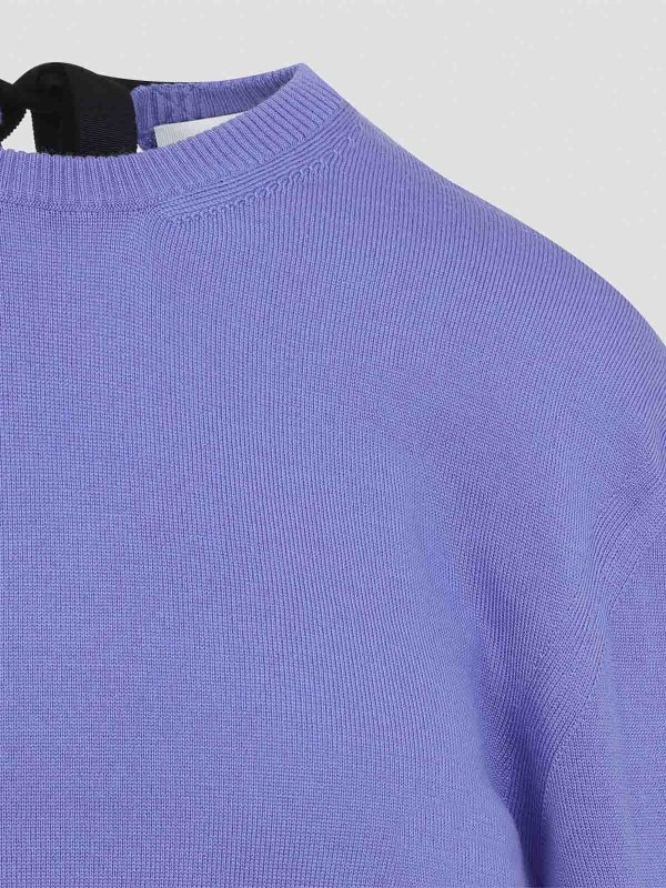 The Best Shops LANVIN: Strickpullover mit Rundhalsausschnitt - Rundhalspullover - Metallic