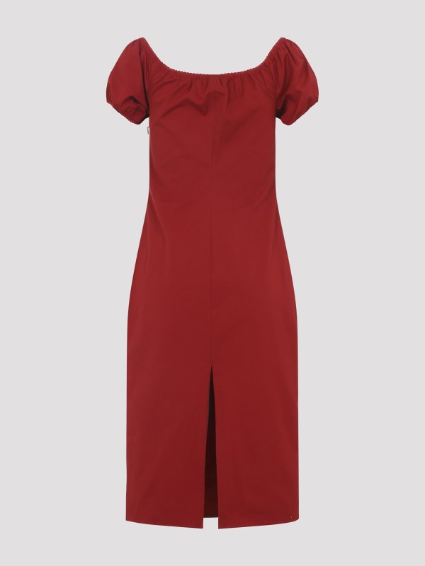 MIU MIU: knee length dresses online - Cotton Midi Dress