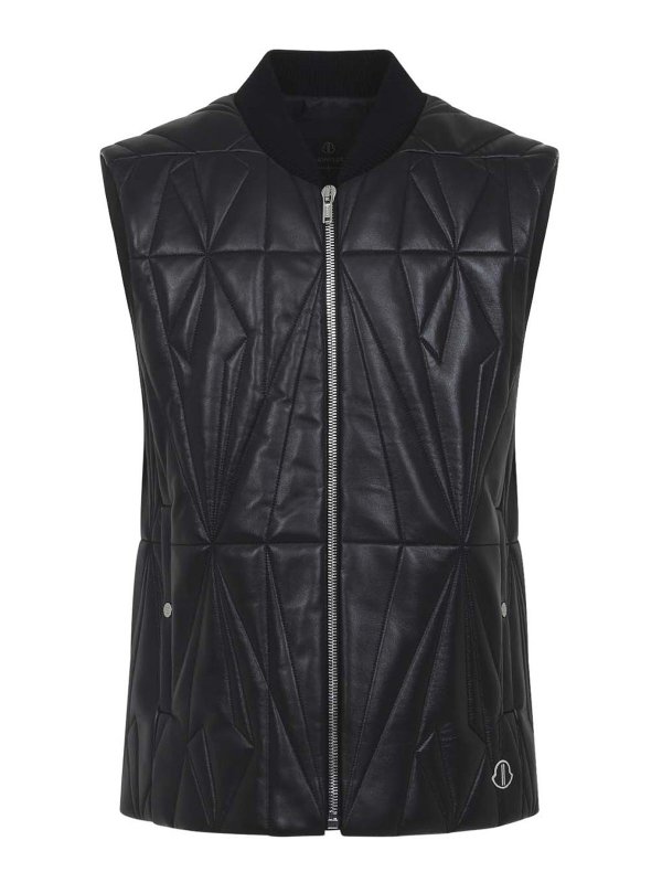 MONCLER: Westen - Weste - Schwarz