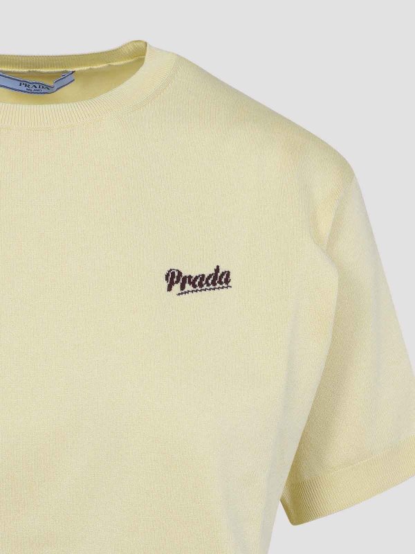 The Best Shops PRADA: t-shirts - Recycled Silk T-Shirt