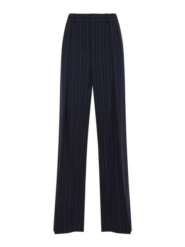 RALPH LAUREN: カジュアルトラウザー - カジュアルパンツ - ダークブルー