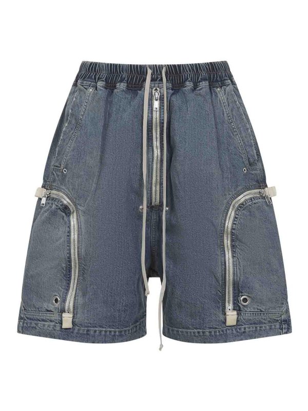 RICK OWENS: トラウザーショーツ - ショートパンツ - ミディアムウォッシュ