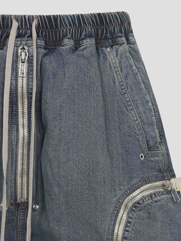 The Best Shops RICK OWENS: トラウザーショーツ - ショートパンツ - ミディアムウォッシュ