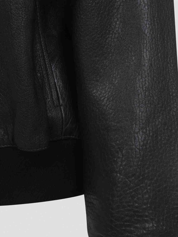 The Best Shops STUDIO NICHOLSON: leather jacket - Over Harrington Jacket