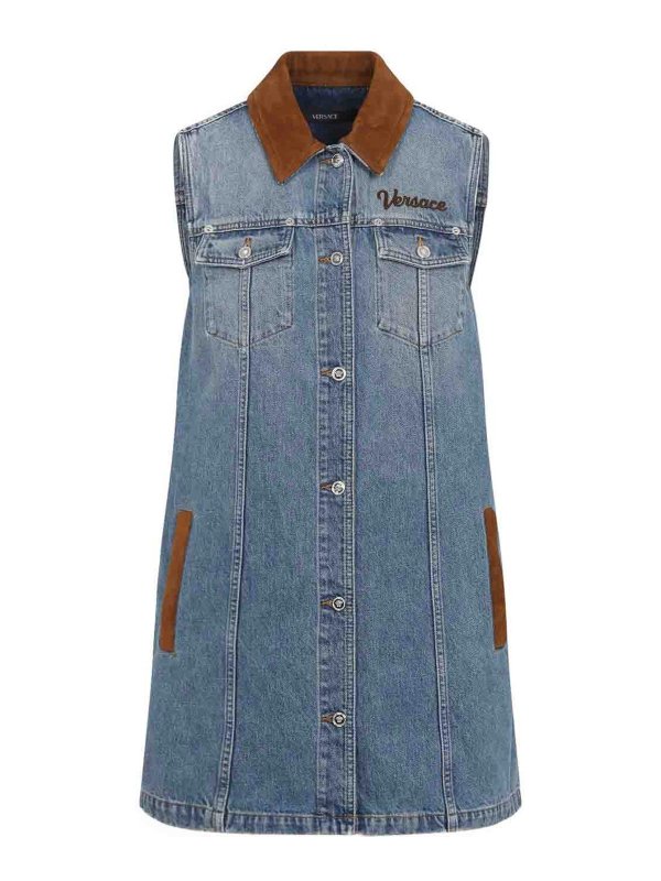 VERSACE: ニーレングスドレス - 膝丈ドレス - ミディアムウォッシュ