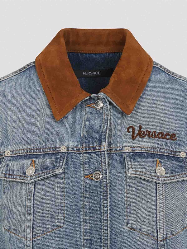 The Best Shops VERSACE: ニーレングスドレス - 膝丈ドレス - ミディアムウォッシュ