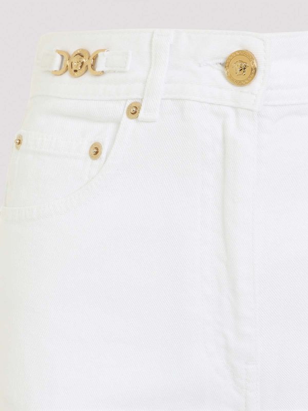 The Best Shops VERSACE: straight leg jeans - Cotton Jeans