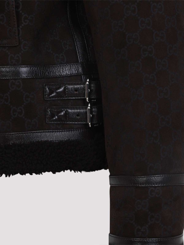 Guggi Gg Shearling Jacket shop online: GUCCI